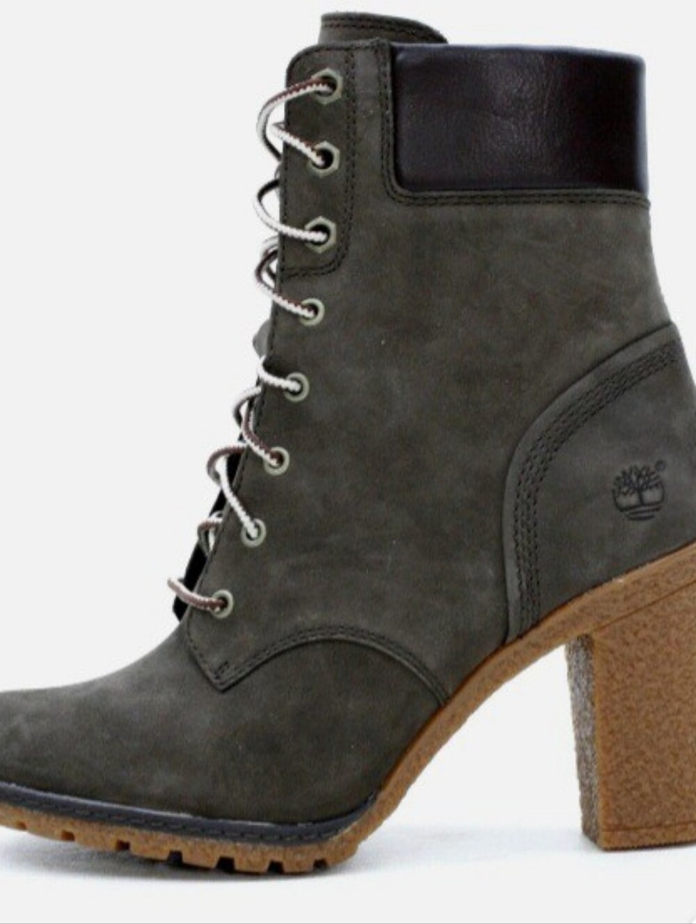 Timberland Women's Brown Lace-Up Chunky Heel Boots